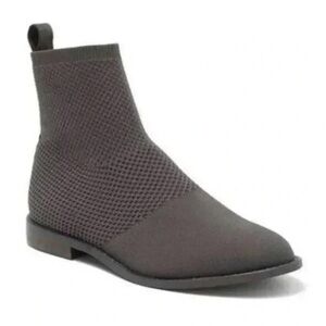 Eileen Fisher Jude Knit Ankle Chelsea Boot, Dark Gray, 8.5 GUC